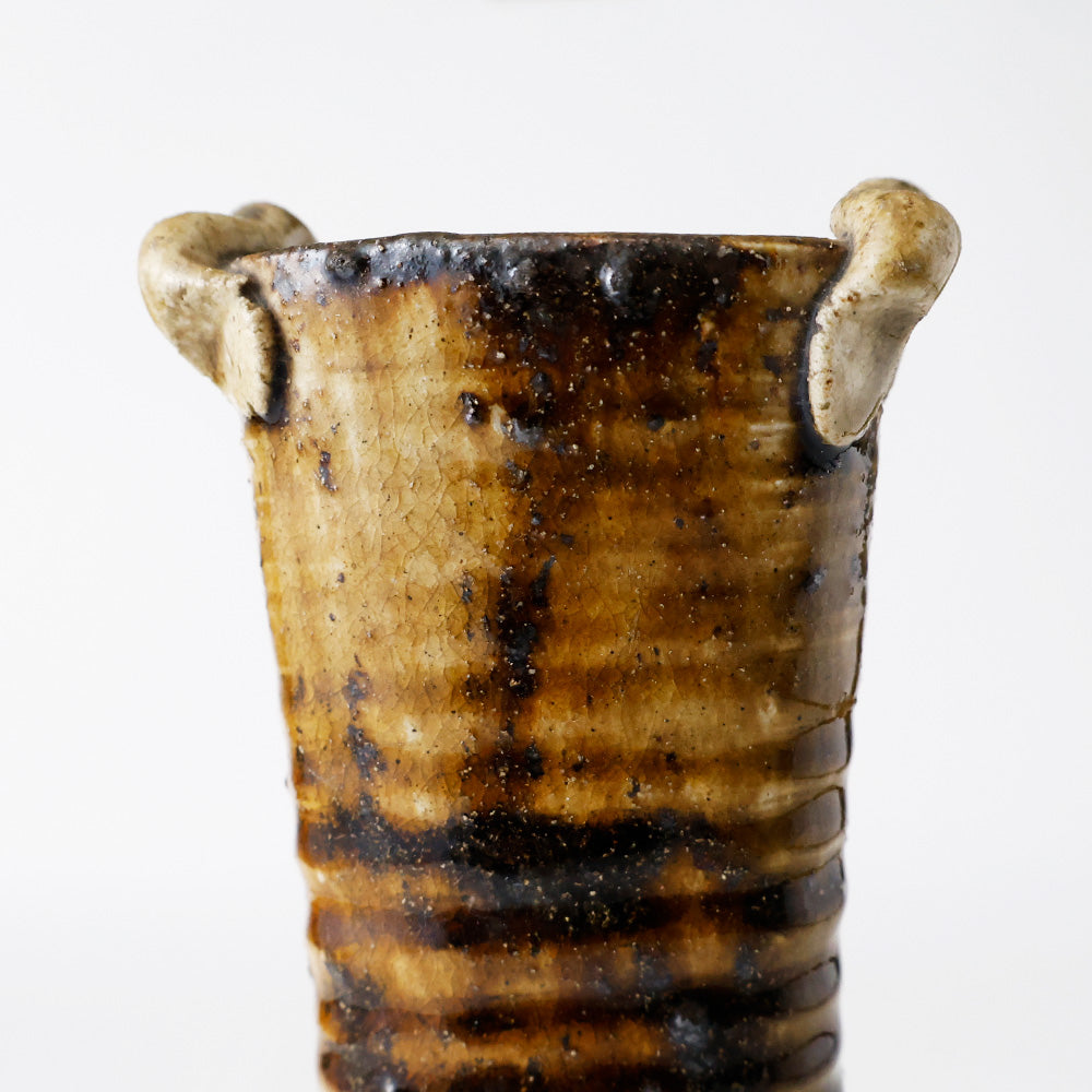 美濃焼 元屋敷窯 掛花入 口縁