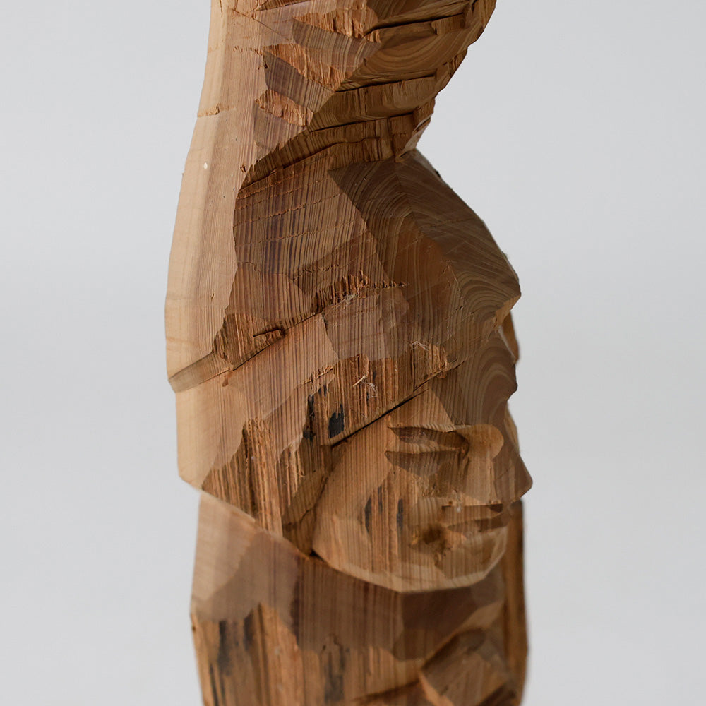 木彫 日展作家 井波彫刻 谷口信夫 円空 護法神 善女竜王 仏像 高さ47cm 井波彫刻 善女竜王 仏像 – EIKI Re:Finds