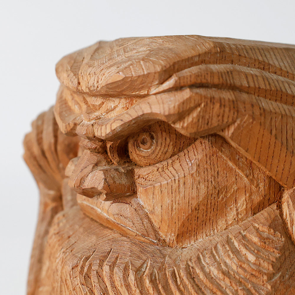 井波彫刻 達磨像 荒井恒雄刻 顔