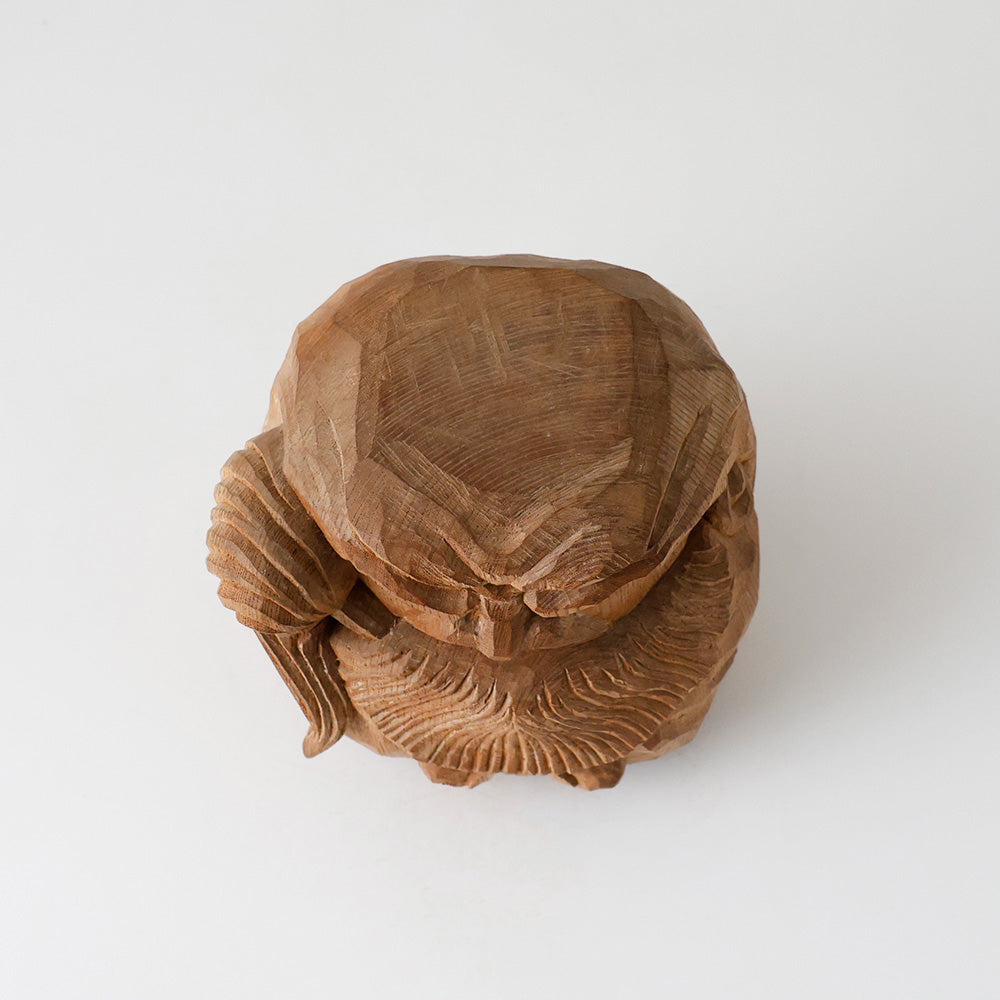 井波彫刻 達磨像 荒井恒雄刻 上面