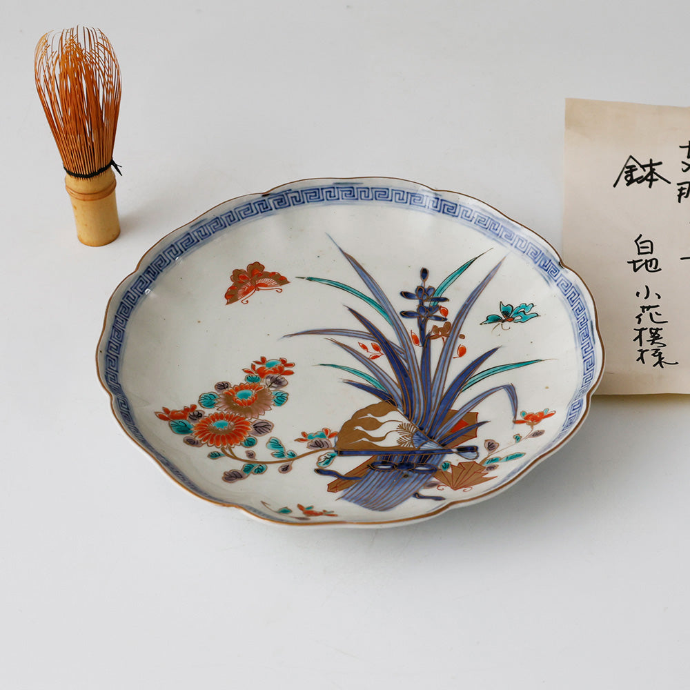 古伊万里 柿右衛門様式 輪花皿 全体図