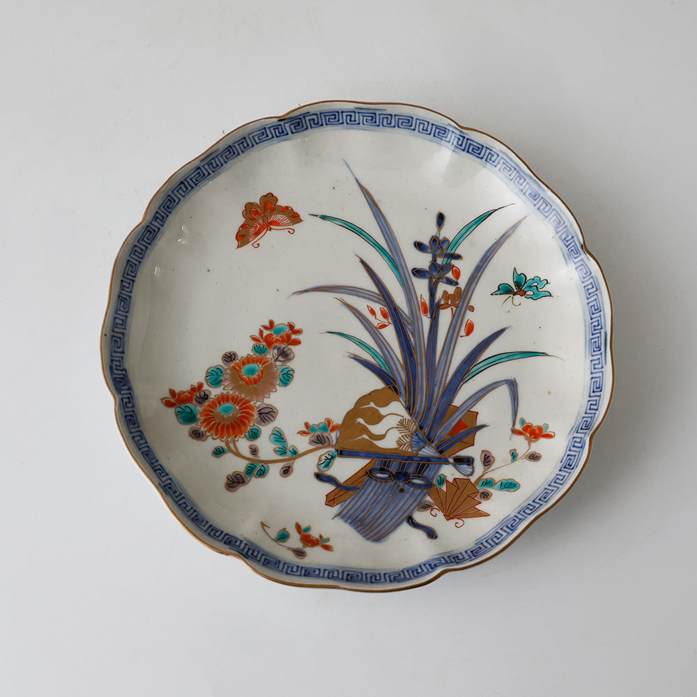 古伊万里 柿右衛門様式 輪花皿 絵柄