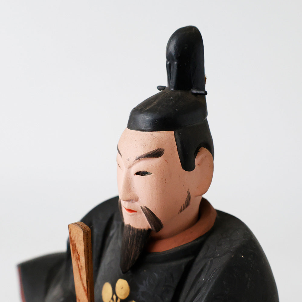 時代年代物 木彫 彩色 玉眼 天神像 天神様 菅原道真公 学問 書道誠実の