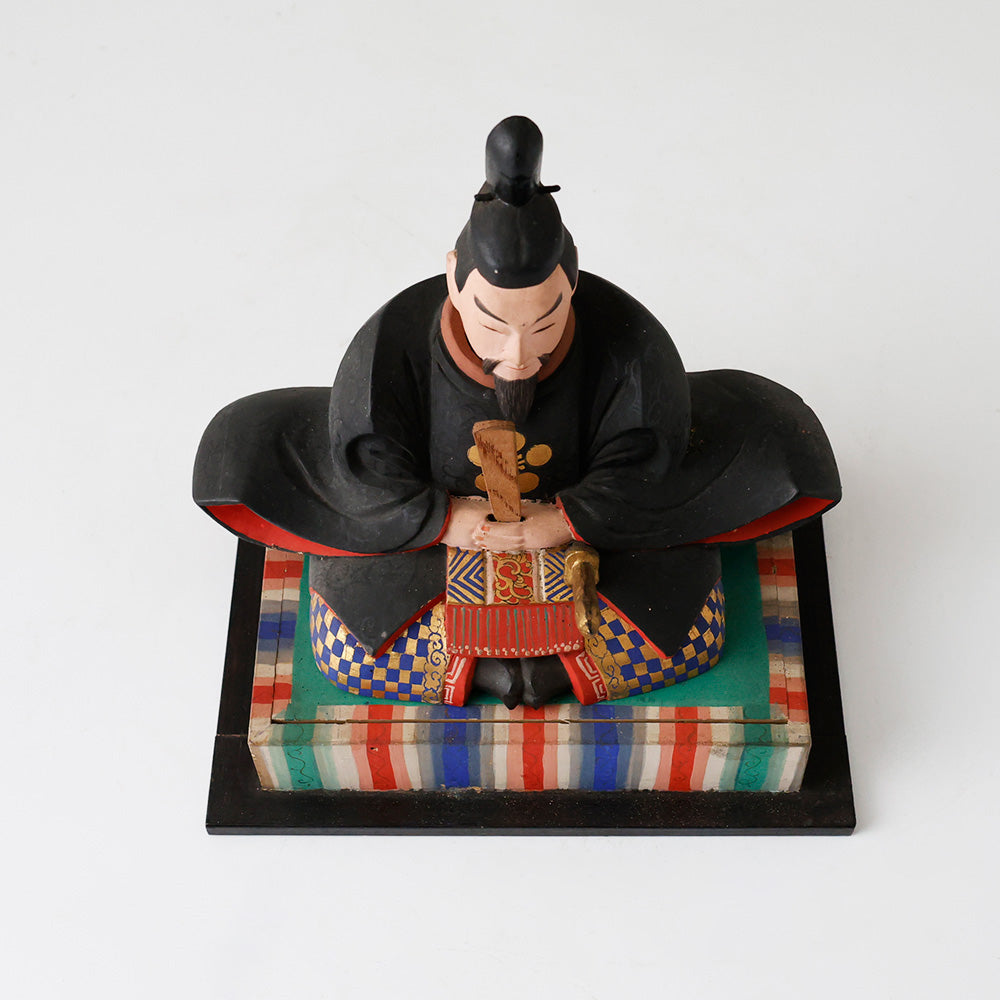 時代年代物 木彫 彩色 玉眼 天神像 天神様 菅原道真公 学問 書道誠実の神共箱 時代年代物 木彫 彩色 玉眼 天神像 天神様 菅原道真公 学問 書道誠実の