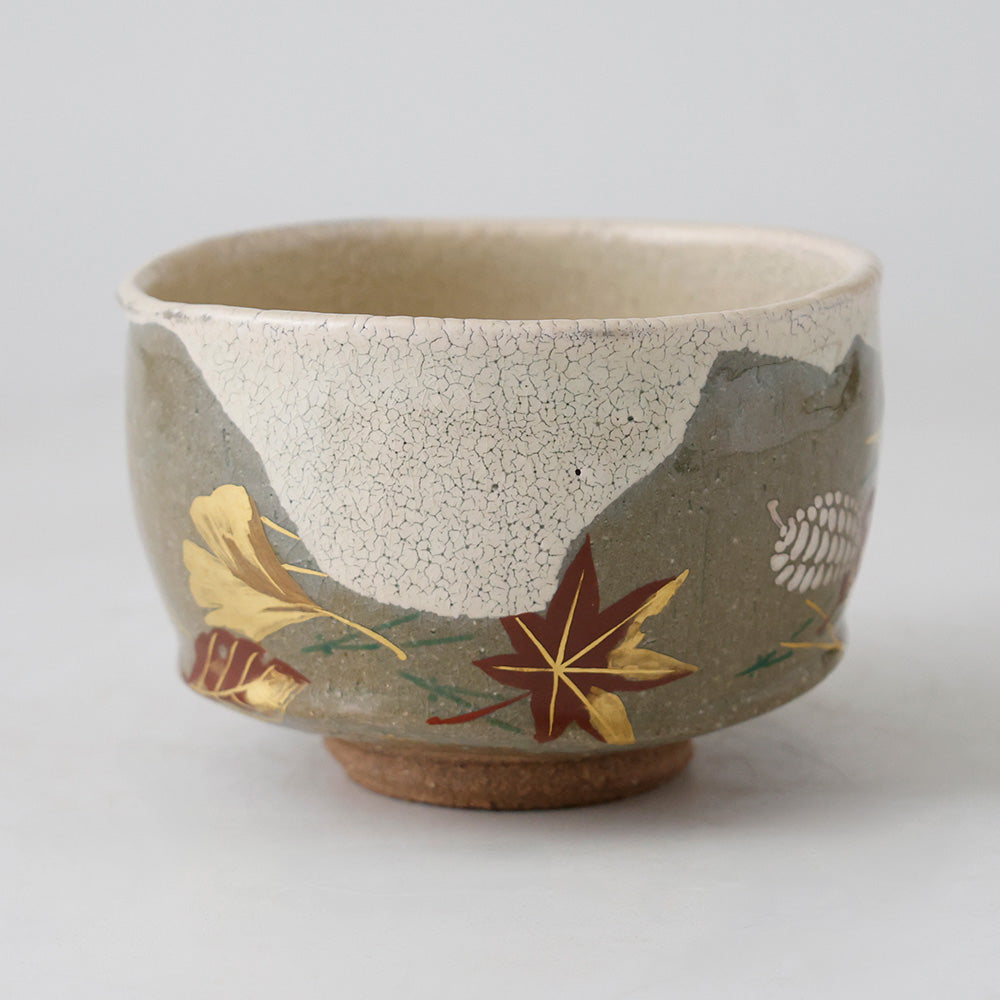 水無月窯 白入掛 茶碗 側面