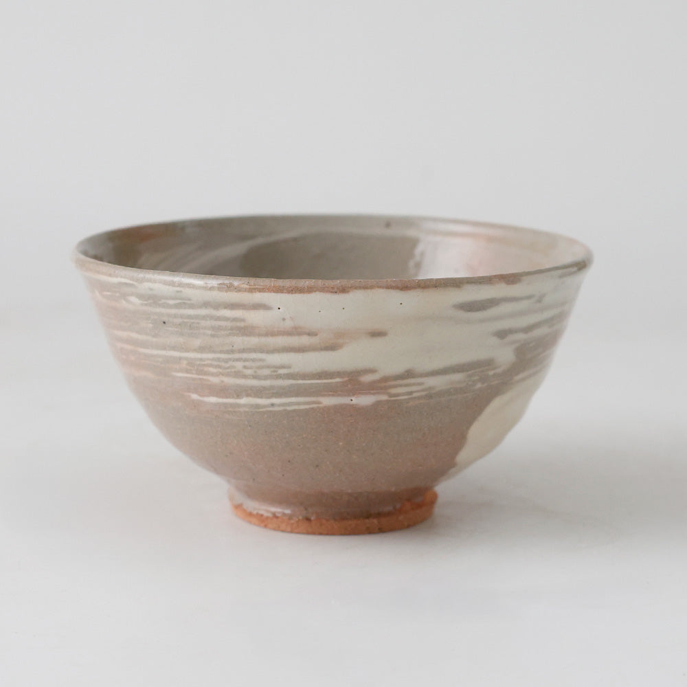 紀州焼 刷毛目 茶碗 側面