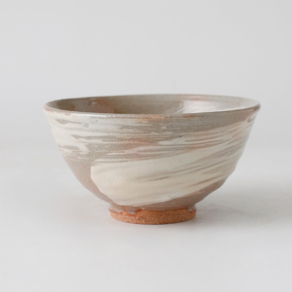 紀州焼 刷毛目 茶碗 側面