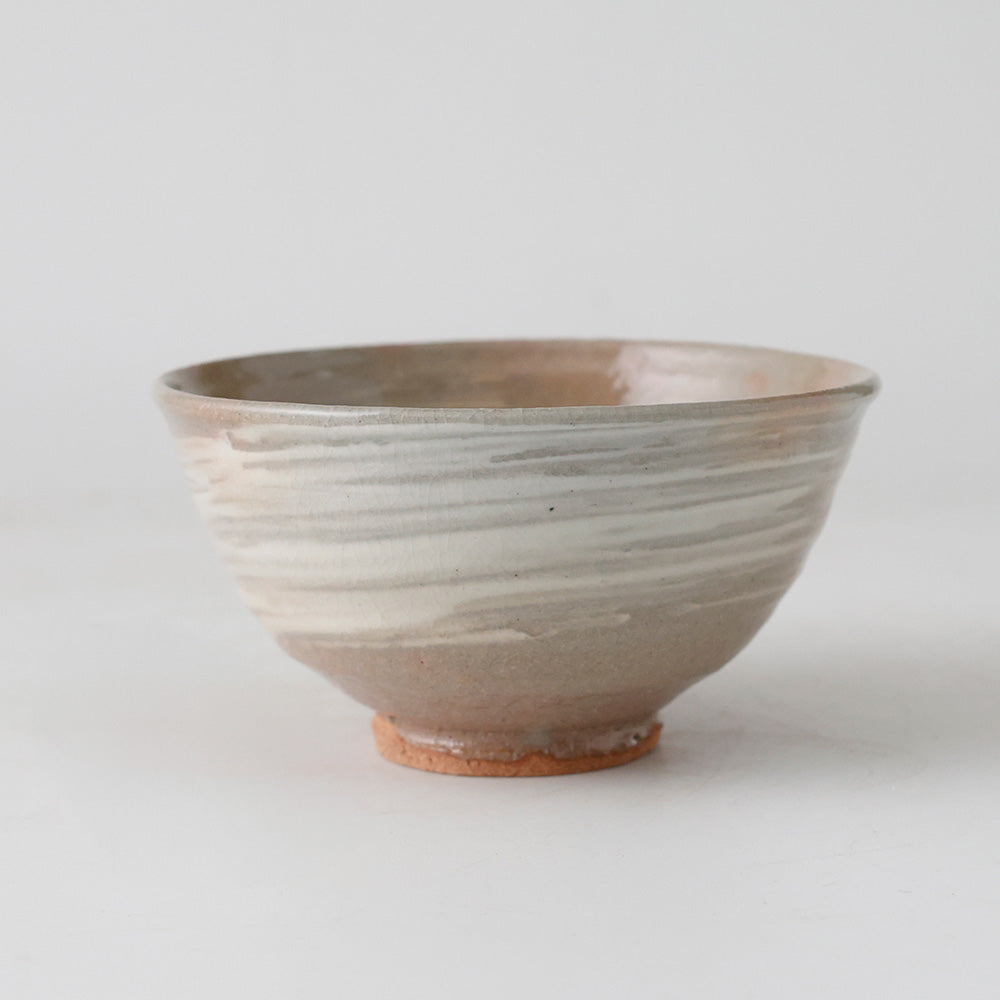 紀州焼 刷毛目 茶碗 側面