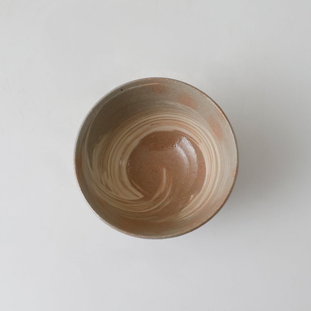 紀州焼 刷毛目 茶碗 内側