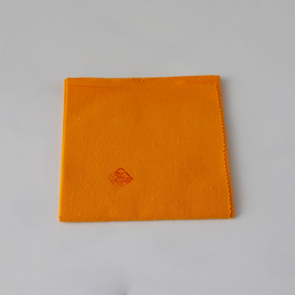 九谷焼 色絵夕顔 平茶碗 共布