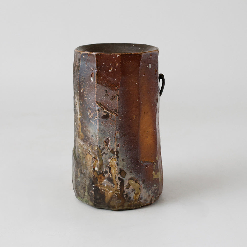 信楽焼 壷中窯 旅枕掛花入 側面