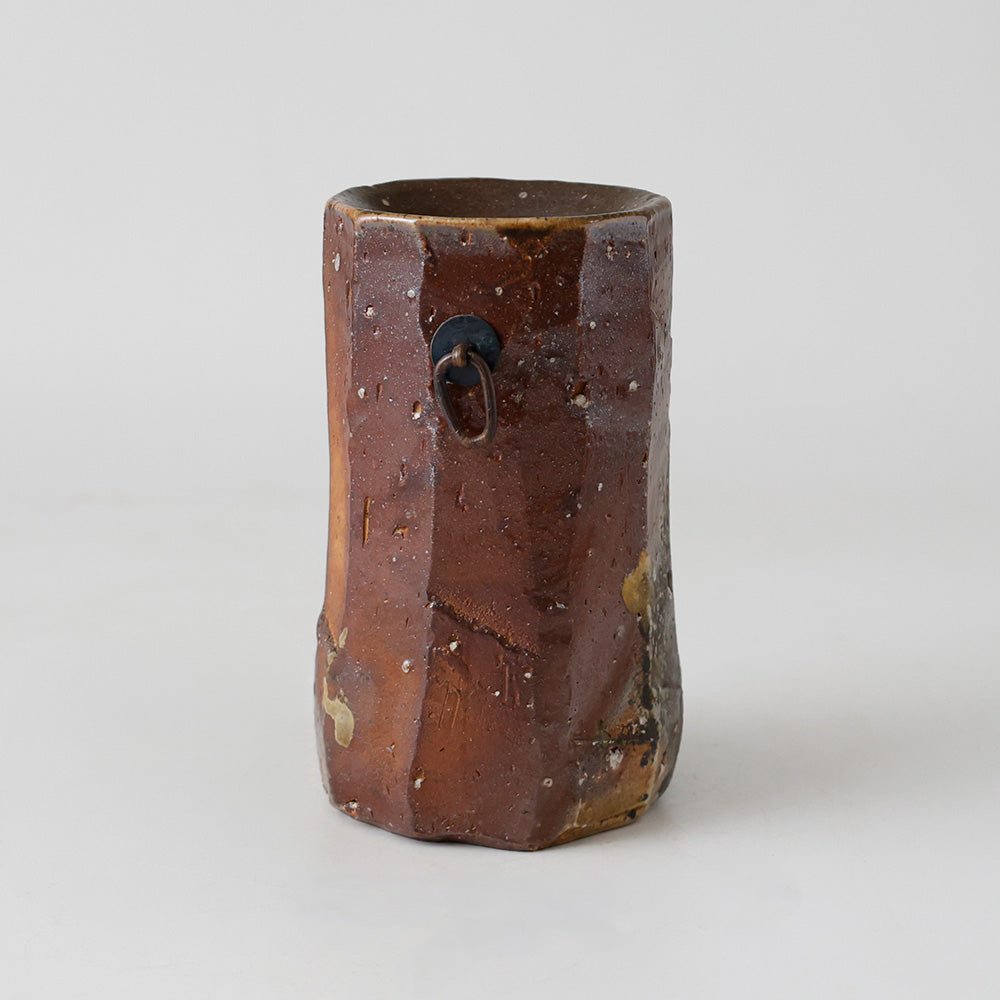 信楽焼 壷中窯 旅枕掛花入 背面