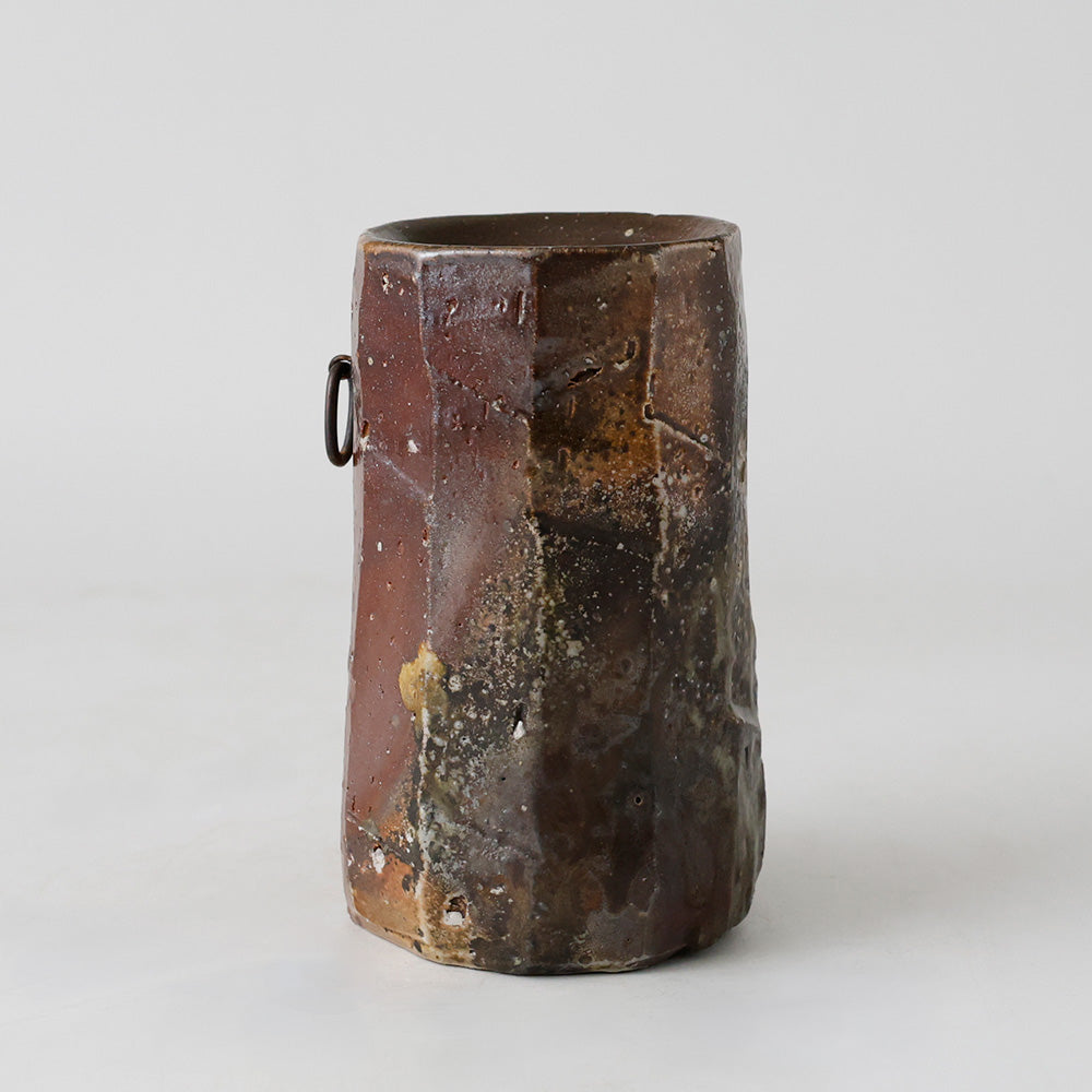 信楽焼 壷中窯 旅枕掛花入 側面