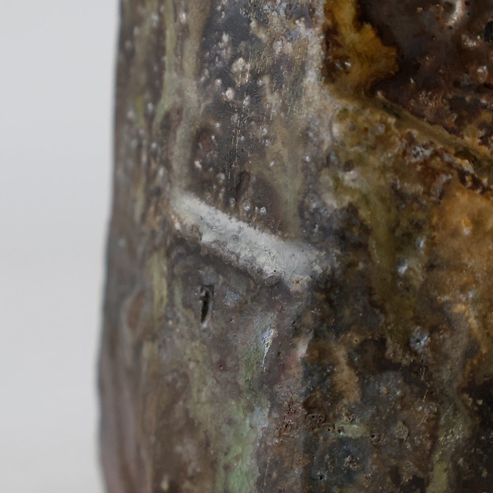 信楽焼 壷中窯 旅枕掛花入 拡大図