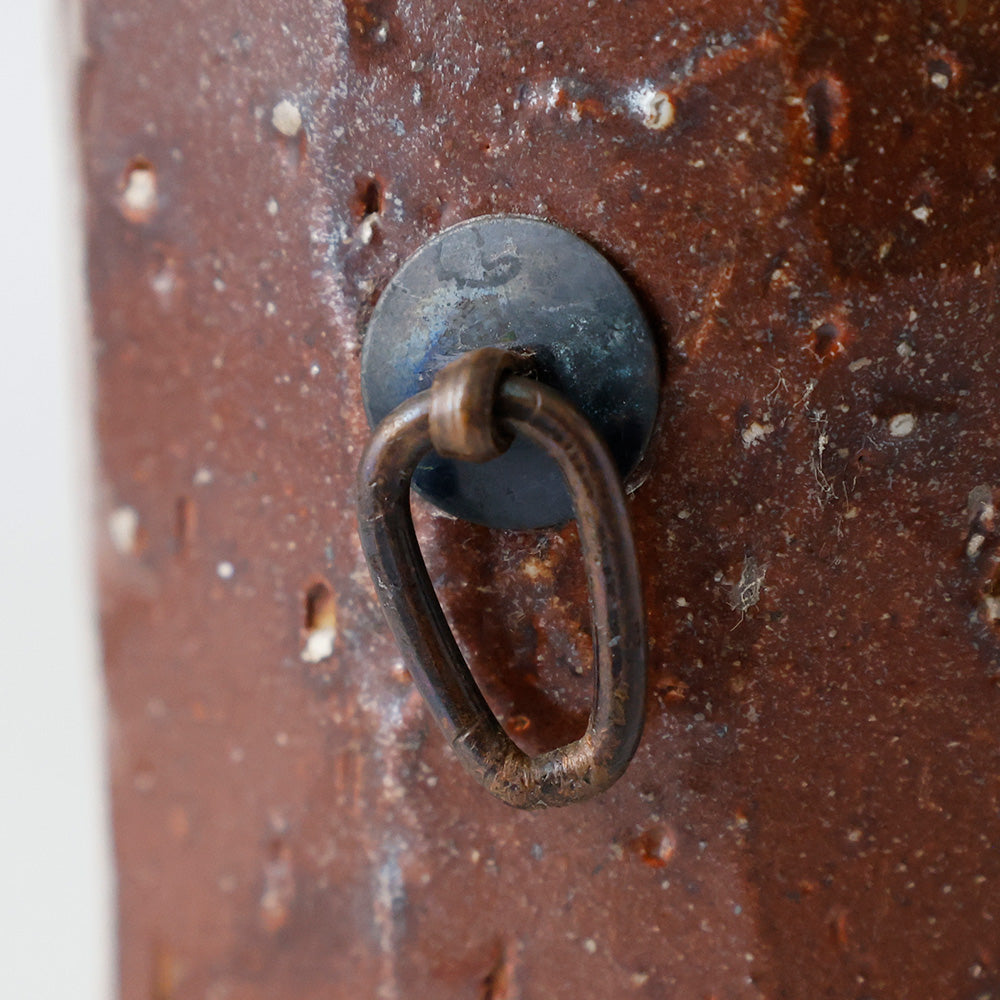 信楽焼 壷中窯 旅枕掛花入 花鐶