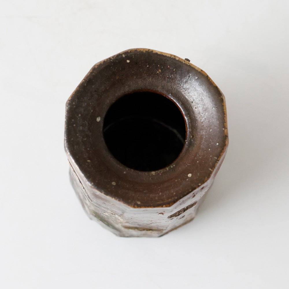 信楽焼 壷中窯 旅枕掛花入 内部